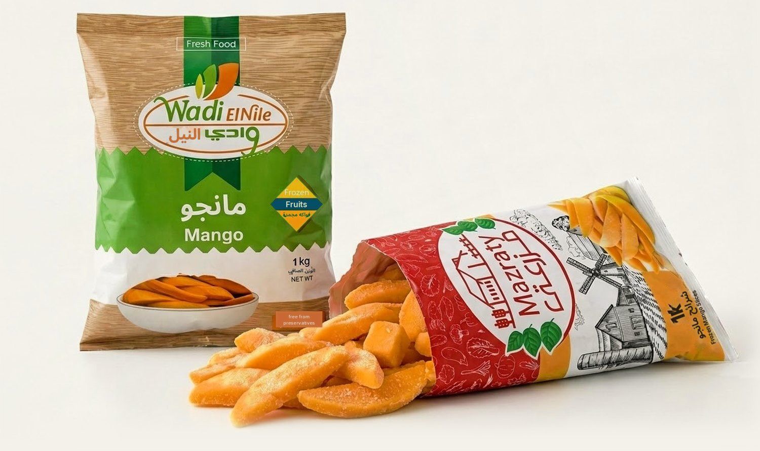 Frozen Mango in Wadi ElNile and Mazraty bags