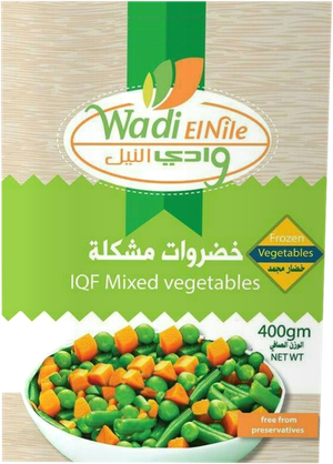 Wadi ElNile frozen Mixed Vegetables bag – front